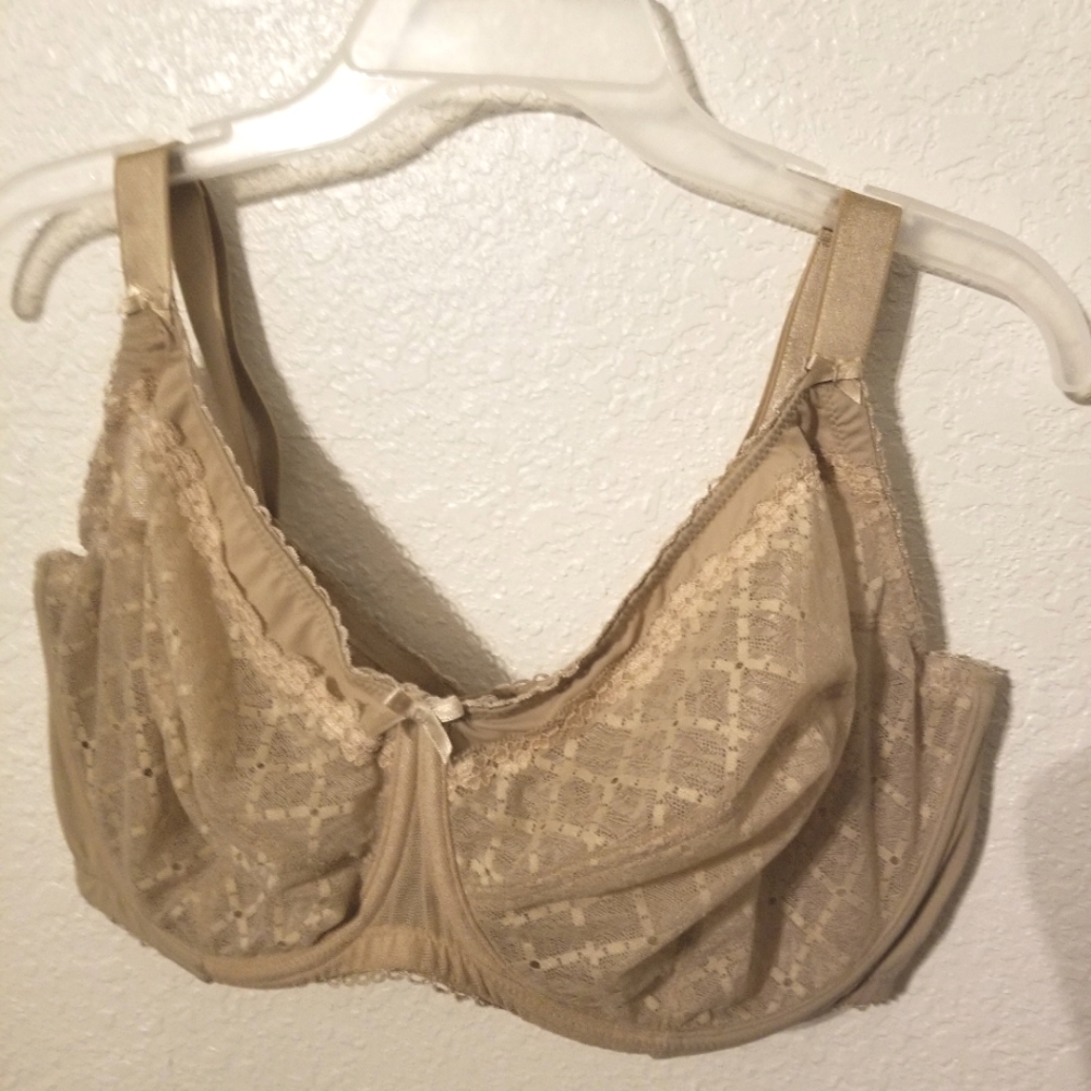 Glamorise 38H 0080 FR Elegant Beige Lace Bra